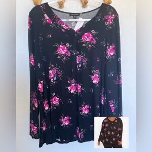 NWT Beautiful Lane Bryant Floral Print Top